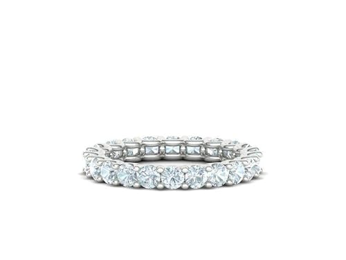 Eternity Band 2 Ct Diamonds Lab Created Diamond Wedding Ring 14K White Gold #TOP15