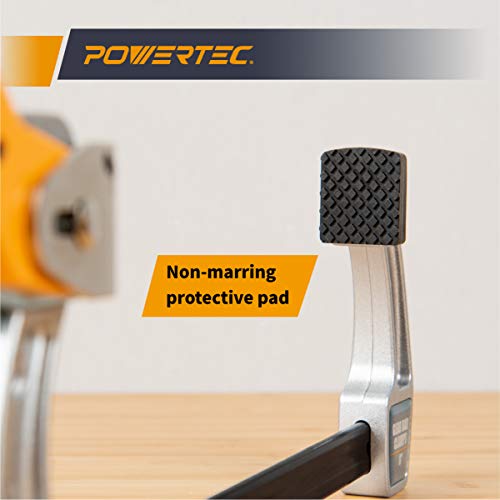 Powertec 71586 8-Inch Gear Bar Clamps For Woodworking, Quick Release With 600Lb Clamping Capacity - 2 Pack #TOP3