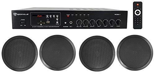 Rockville Commercial Amplifier+(4) 8