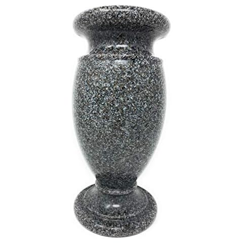 Optimum Memorial Cemetery Flower Vase - Plastic (Black Granite) Cover