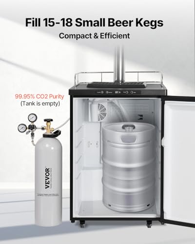 Image of VEVOR CO2 Tank, 15 lbs New Aluminum Alloy Cylinder, CO2 Air Tank with Light Spray Coating, CGA320 Valve, Handle & Adjustable Pressure, DOT Approved Cylinder for Draft Beer Dispensing