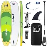 Mistral© SUP Board Set Verde 10'6 – gonfiabile – per bambini e adulti – principianti e avanzati – con supporto universale per fotocamera