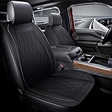 ELUTO Car Seat Covers Full Set with Waterproof PU Leather, Airbag for for Chevy Silverado GMC Sierra