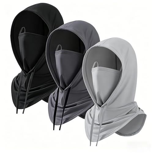 Cooling Balaclava Mask for Men Women - 3 Pcs Sun UV Protection Hood Face Cover for Motorcycle Skiing Fishing Cycling Breathable