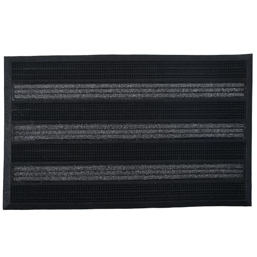 DILUMA Fußmatte Matador 45x75 cm Clean Schmutzfangmatte Fußabstreifer Fußabtreter aus Gummi für...