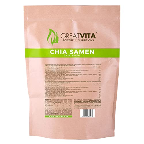 GreatVita Bio Chia Samen, (1x 400g) naturbelassen ohne Gentechnik