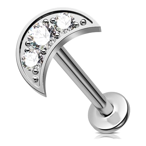 OUFER Titanium Labret Lip Piercing Studs Cover