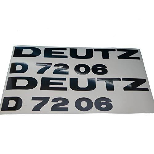 DEUTZ D4506 beletteringssticker in wit, vervangingsonderdeel sticker opschrift decor. Voor het restaureren van lak en bekleding. Als alternatief voor