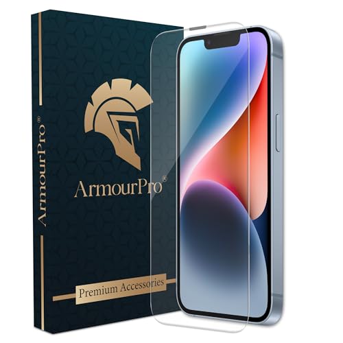 Image of ArmourPro Military-Grade Gorilla Borderless Tempered Glass for iPhone 14 Plus and iPhone 13 Pro Max (6.7 Inches) with Installation Kit | Anti Dust Mesh Filter, Shatterproof, Full Screen Coverage