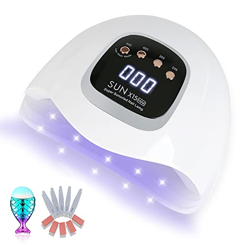Zukomore 2023 Uv Led Nail Lamp, Uv Light For Nails 280W Led Lamp For Gel Nails, Professional Nail Dryer 66 Leds Automatic Sensor - Beetles Led Nail Lamp, Reusable Nail File & Buffer And Brush (Sunx9) #TOP25