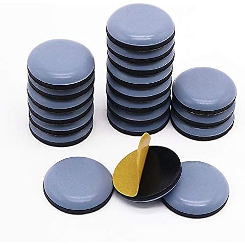 Shintop Furniture Glides, 20 Pieces Teflon Self Adhesive Chair Leg PTFE Sliders for Furniture Easy Movers Cover