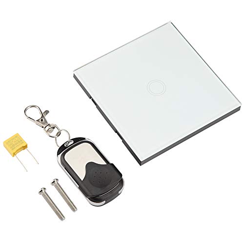 Interruttore Smart Touch, Interruttore Smart Touch Impermeabile a 1 Via, Fabbrica di Hotel per Uffici per la Casa (WHITE)