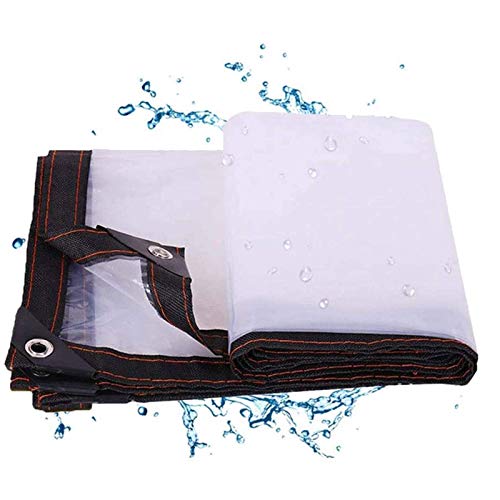 Lona impermeable transparente de plástico grueso 5 mil resistente a roturas 2