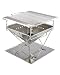 Produktbild Groenberg Katla Grill L I 45 x 44 x 45 cm I kompakter Holzkohlegrill aus Edelstahl für Camping & Garten I ideal für Fleisch & Gemüse I mobiler Outdoor Grill mit Belüftungssystem