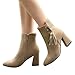 Botas para Mujer Invierno Tacón Ancho Alto PAOLIAN Botines Biker Tobillo Mujer...