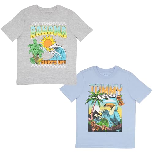 Tommy Bahama Boys 2-Pack Short Sleeve T-Shirt Bundle Graphic Print Boy Tees 2-Piece Set Fashion T Shirts - Main Image