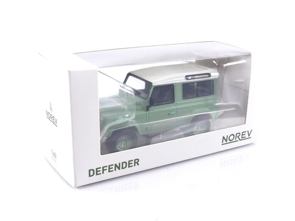 Norev 1:43 Land Rover Defender 1995 - Green & White, Multicolor - Image 4