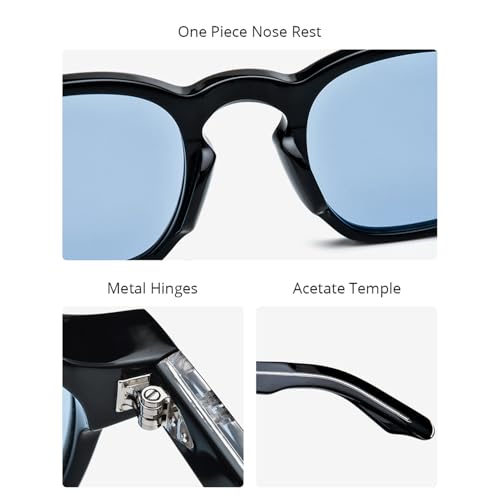 Image of HEPIDEM Acetate Glasses Frame Men Women Square Eyeglasses Optical Spectacles MZEPH