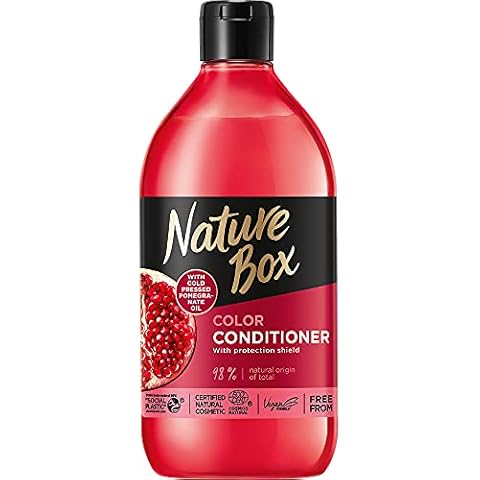 Nature Box Colour Protect Vegan Conditioner with !00 % Cold Pressed Pomegranate Oil, Free from Silicones and Parabens 385 ml Cover