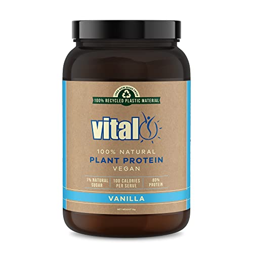 Vital Plant Protein Vanilla 1KG | 100% Plant Protein | Vegan Powder | Pea Protein | Gluten & Dairy Free | Natural | Complete Amino Acid Profile