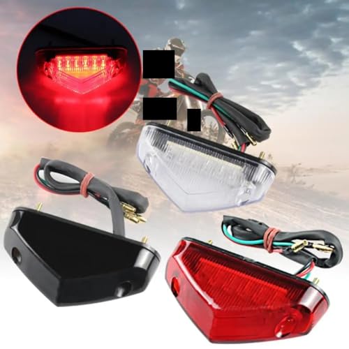 Luz trasera y freno de 12V universal con soporte para matrícula 4