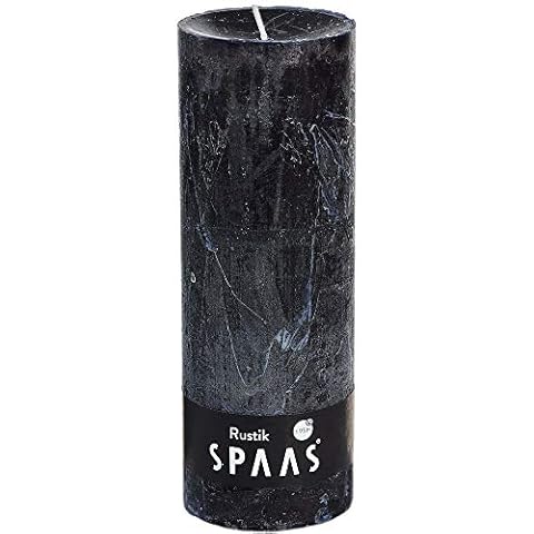 Spaas Vela rústica sin perfume 68/190 mm, 95 horas, color negro Cover