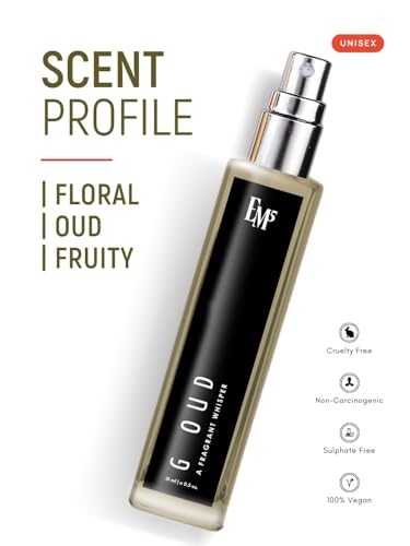 Image of EM5 G Oud Unisex Perfume | Rose Oud Amber Fragrance | Eau De Parfum Spray | Luxury Gift for Him & Her | 15 ml