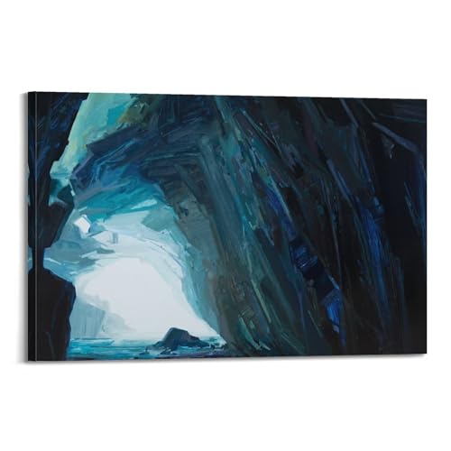 Poster de paysage abstrait grotte pour creer une decoration esthetique et moderne dans votre salon
