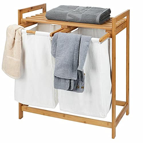 Buy Aadvik Crafts Laundry Hamper with Dual Compartments TwoSection