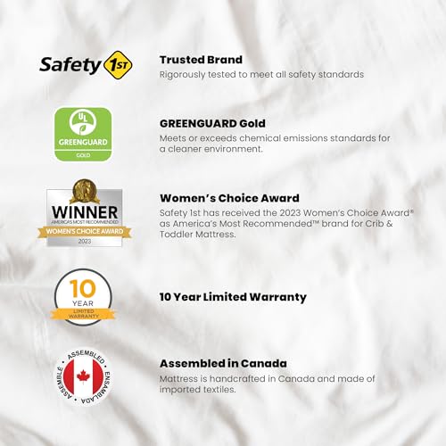 Safety 1St 5805096 Heavenly Dreams Baby Crib & Toddler Bed Mattress, Waterproof Cover thumb #8