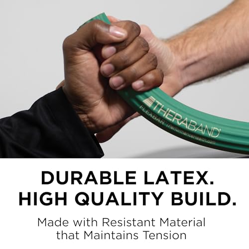 image for THERABAND FlexBar Resistance Bar, Medium, Green Flex Therapy Bar for P