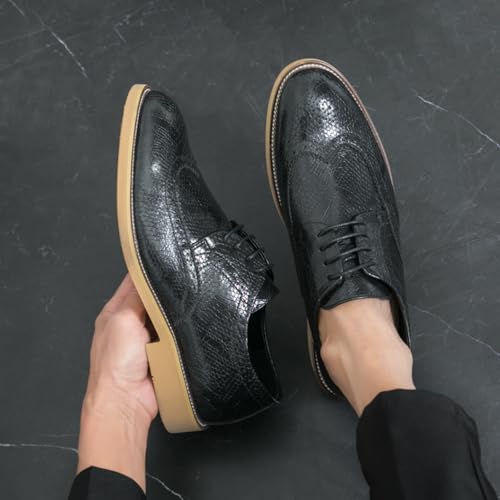 Men's Casual Oxfords Plain Toe Business Formal Dress Shoes4