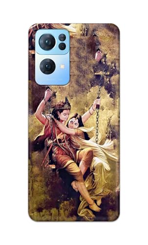 Image of Printed Hard Back Cover for Oppo Reno7 Pro 5G | Oppo Reno 7 Pro 5G Back Cover (Radha Krishna Love -J1) -190724(EA)