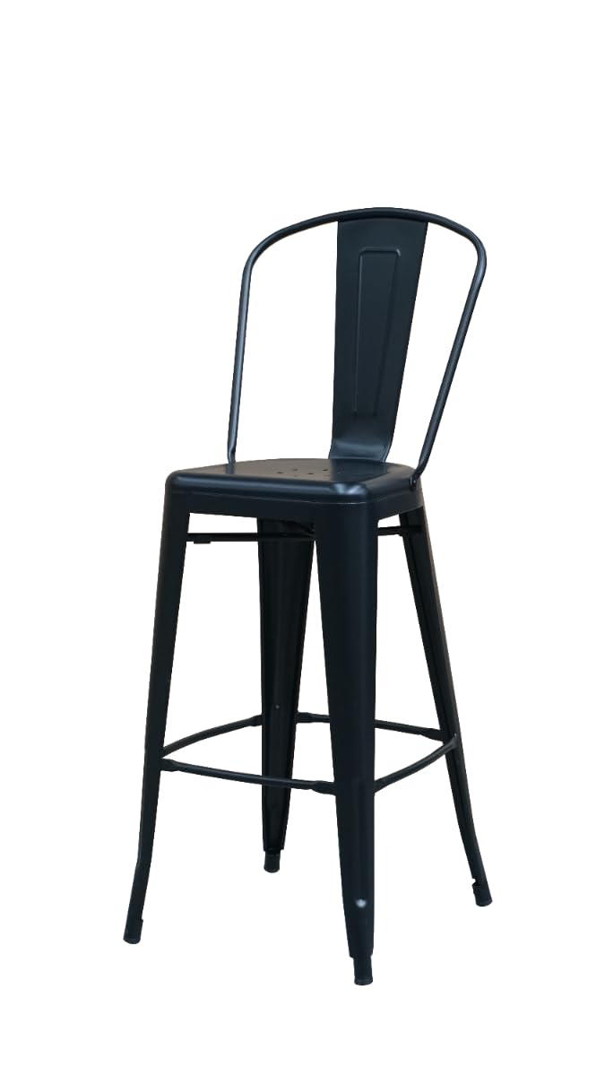 CenPro Black Outdoor Café Barstool