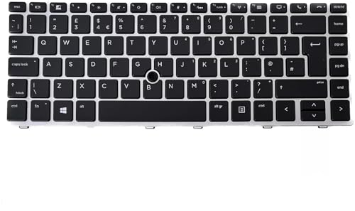 Image of replacement UK backlit keyboard for HP 840 G3, 745 G3, 840 G4, 745 G4