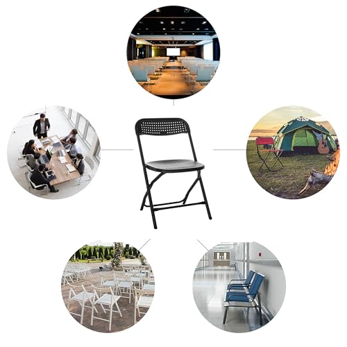 hjh OFFICE Klappstuhl bis 250kg belastbar TUDELA XXL PRO Campingstuhl klappbar, Indoor- und Outdoor Faltstuhl, Schwarz