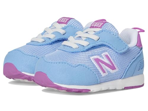 New Balance Kids 515 V1 New-b Hook and Loop Sneaker, Electric Sky/Passion Fruit, 5 US Unisex Toddler