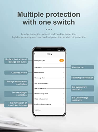 Image of amiciSmart WiFi MCB, Circuit Breaker & Energy Meter with Over Voltage /Load Protection, SmartLife App Compatible (63A with RS485 Port)