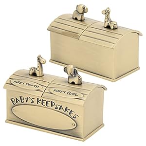 6,1 X 5 X 3,5 cm Mijn eerste tanddoos, modieuze en retro Europese stijl babytanddoos Zinklegering Baby Keepsake Box voor…