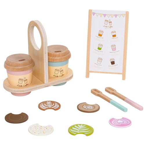 Jeu de café en bois et tasses pour le goûter des enfants