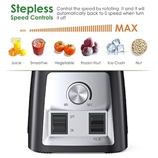 Mélangeur à smoothie puissant 2000 W, récipient Tritan 2 L sans BPA, 8 lames tranchantes, carafe haute vitesse 30 000 tr/min