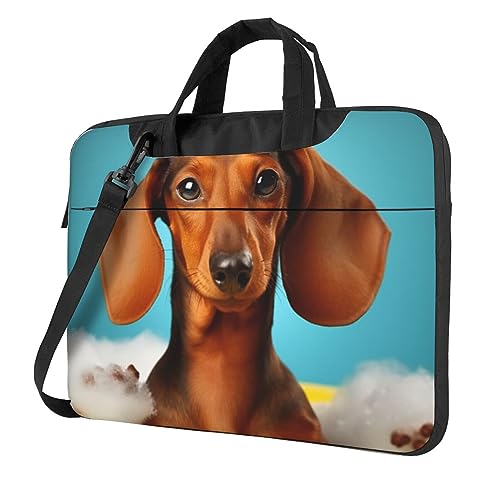 Maletín para portátil Dachshund para hombre y mujer miniatura 1