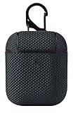 SMAIGE Fabric Case Compatible with AirPods Case with Anti-Lost Keychain, Premium Luxury Fabric Woven Case Skin Protective for Apple Earbuds AirPods 2 & 1