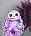 Ebros Furry Bones Octopee The Purple Octopus Skeleton Figurine 2.5