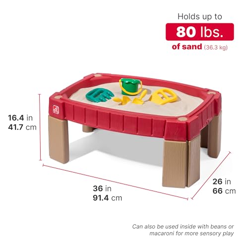 Step2 Naturally Playful Sand Table, Kids Sand Activity Sensory Table, 5 Piece Accessory Kit, Toddler Summer Outdoor Toys, 2+ Years Old by Step2 - Image 3
