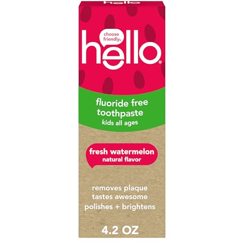hello Fresh Watermelon Fluoride Free Kids Toothpaste, 4.2 Oz Tube