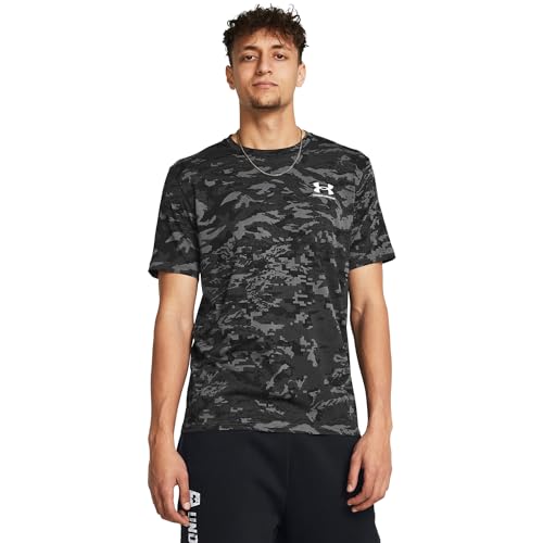 Image of Under Armour Men's ABC Camo Short-Sleeve T-Shirt | Super soft cotton /polyester mix. With camo pattern, crew neck and logo on the left chest.