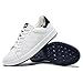 U.Ofeiy Men's Fashion Sneakers Slip On Shoes Leather Low Top Lightweight Comfort Lace Up Walking Shoes for Male White 8