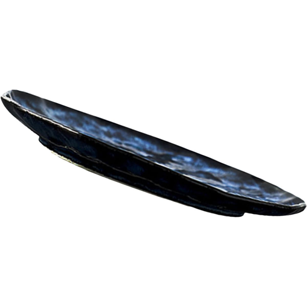 Zerodeko Piatto da Portata Rotondo in Ceramica Blue Rose, Stile Giapponese
