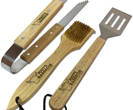 The Smart Baker Personalized Barbeque Grill Utensil Set. Includes Spatula, Tongs and Brush - Grilling Tools for Dad, Groomsmen Gift